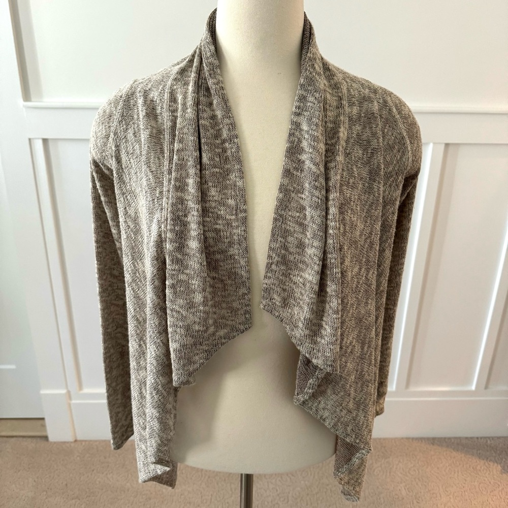 Guess Open Front Knit Cardigan With Draping, Grey… - image 1